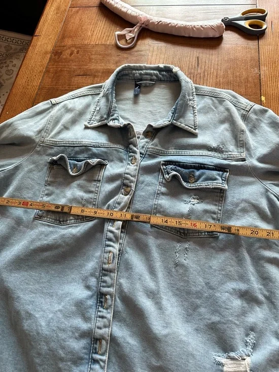 Pilcro Light Blue Denim Shirt Jacket - Picture 6 of 6